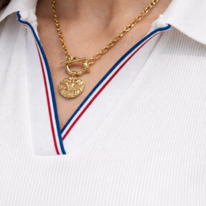 Polo femme blanc côtelé